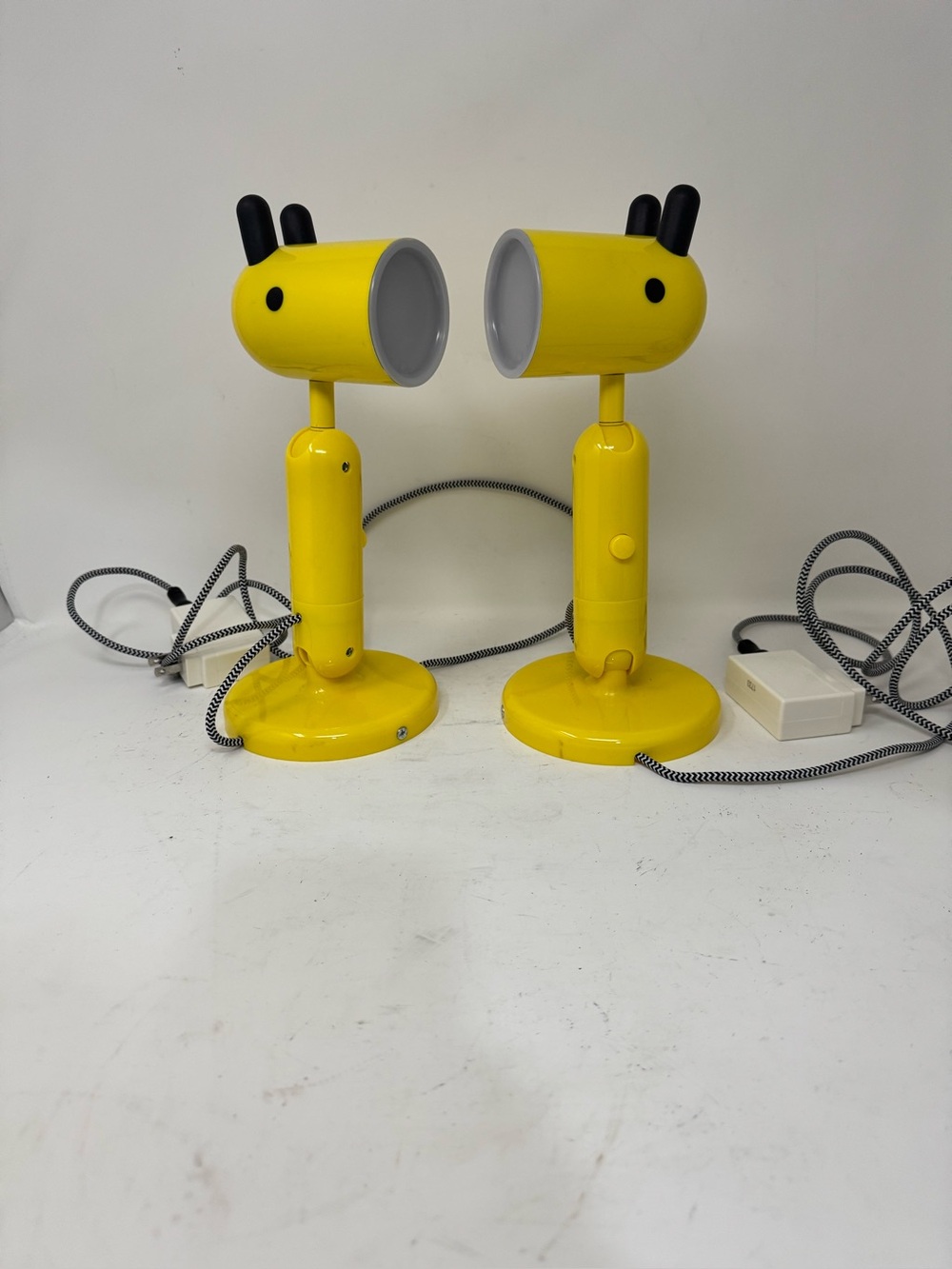 Vintage IKEA, yellow giraffe lamps set of 2 KRUX designed by Monica Mulder